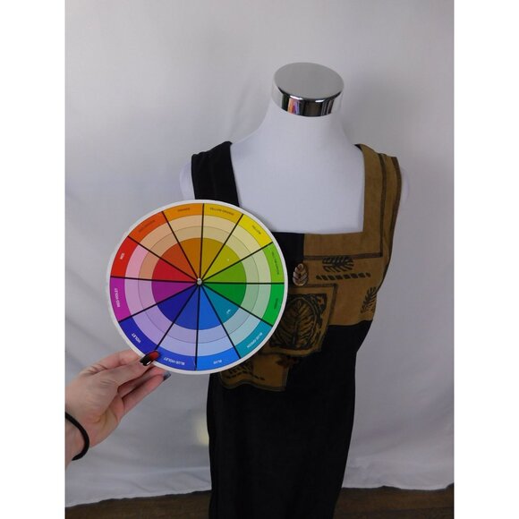 Vtg Nina Piccalino Patchwork Maxi M - Black Camel Leaf - Excellent - Picture 7 of 12